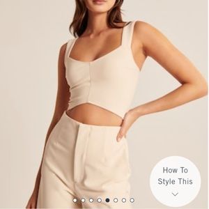 Set! Wide strap top size XS and matching wide leg tailored pants size 00/24